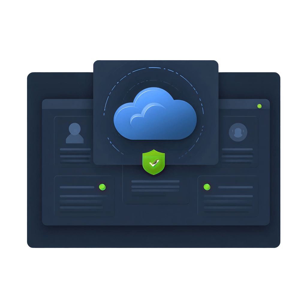 Cloud security shield illustration for safe AWS sandbox training
