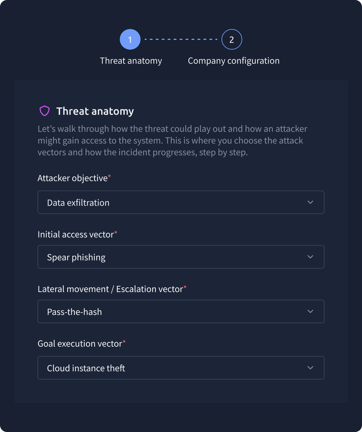 Configure your tailored exercise